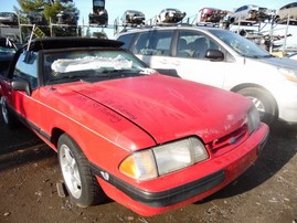 1989 FORD MUSTANG LX RED CONV 2.3L AT F18051